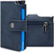 BEWMER v2 Portafoglio Uomo Slim In Similpelle Con Protezione RFID Anticlonazione – Porta Carte Di Credito Uomo E Donna Per 9 Tessere, Con Portamonete – Porta Tessere, Blu Scuro Blu