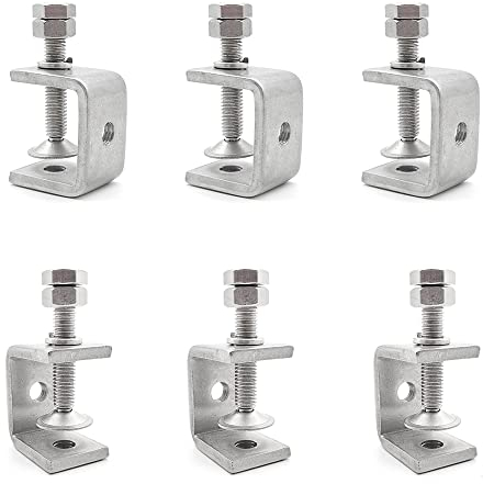 GOIYZTTR 6 Piezas Abrazadera C, Sargentos G de Acero Inoxidable Abrazadera Tiger Resistente para Trabajos de Madera, Soldadura.