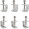 GOIYZTTR 6 Pcs C Tiger Clamp Heavy Duty Clamps Stainless Steel Type Clamp with Wide Jaw Openings Suitable for DIY Woodworking and Welding
