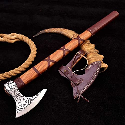 Custom Steel Viking axe, yxa hög kolstål med skida viking MAQ2679