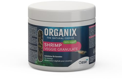 OASE ORGANIX Shrimp Veggievore Gran. 175 ml - Grünfutter für Garnelen, für pflanzenfressende Aquarienfische, Granulatfutter