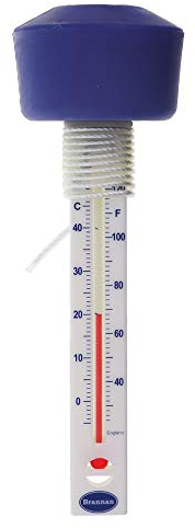 Brannan Termometro galleggiante per acqua con galleggiante blu per leggere la temperatura dell'acqua - Termometro per piscina o bagno di ghiaccio, spa, vasca idromassaggio, nuoto selvaggio