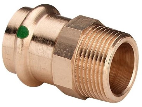 Markenlos Viega Profipress Kupfer Pressfitting Übergangsnippel AG (18x3/4)