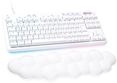 Logitech G G713 kabelgebunden Tastatur mit LIGHTSYNC RGB-Beleuchtung, Taktile Switches (GX Brown) und Handballenauflage, PC/Mac, Deutsches QWERTZ - Weiß