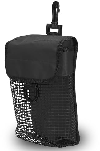 BOLORAMO Tauchtasche Tauchnetztasche Netz-Tauchtasche zum Tauchen oder Schnorcheln Schnorchelausrüstung, tragbares, leichtes Tauchnetz-Ausrüstungspaket für den Außenbereich mit Schnalle (Schwarz)