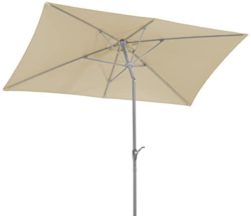 Schneider-Schirme Schneider Sonnenschirm Porto, natur, 300 x 200 cm rechteckig, 643-02, Gestell Stahl, Bespannung Polyester, 6.7 kg