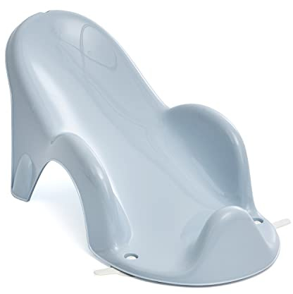 THERMOBABY baby badstol blå blomma - bekväm och ergonomisk - från födsel till 8 månader (upp till 8 kg) - tillverkad i Frankrike