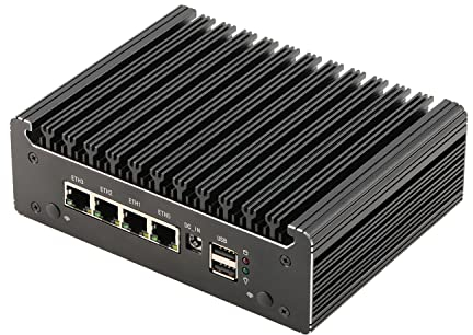HUNSN Micro Firewall Appliance, Mini PC, Pfsense, Mikrotik, OPNsense, VPN, Router PC, Intel N4505 N6000, RS41, AES-NI, 4 x 2.5GbE I226-V, Console, Type-C, HDMI, DP, SIM Slot, 4G RAM, 32G SSD