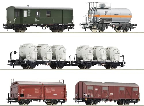 Roco 6600018 H0 - Juego de 6 Trenes de mercancías del DB