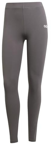 Adidas Donna Essentials Linear Cotton Leggings, Grey Strata/White, S