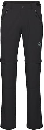 Mammut Runbold IV Zip Off Pants Men - Pantalon de Randonnée Stretch Homme | Convertible en Short et Léger | Taille 46 Court, Noir