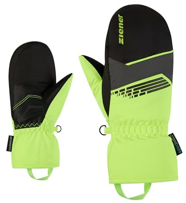 Ziener Kinder LAVIVO-Z Ski-Fäustling/Wintersport | wasserdicht, Winddicht, Poison Yellow, 5,5