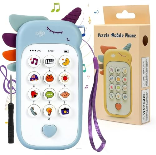 JoyJoyful Giochi Telefono Neonato 6-9 Mesi, Gioco Musicali Bambino, Giochi Montessori Educativi, Elettronici per l'apprendimento, Regali Compleanno Dentizione Precoci per 18 Mesi (rosa)