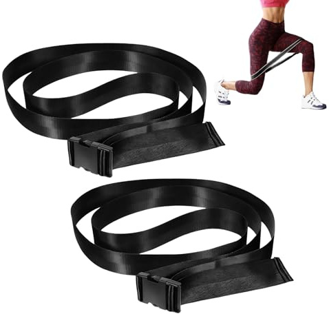 Yogabälte – justerbar träningsutrustning, fitness-träningsrem med spänne, för resor utomhus gym träning styrketräning