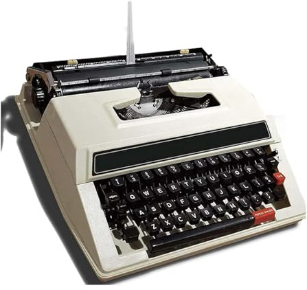 Electric Typewriter with Full Metal Body and Proofreading Function, Ideal for Creative Writing, Notes, and Letters