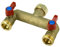 2-Wege Verteiler Wasseranschluß 3/4IG - 2x3/4AG Anschluss von 2 Geräten 2-fach Ventile
