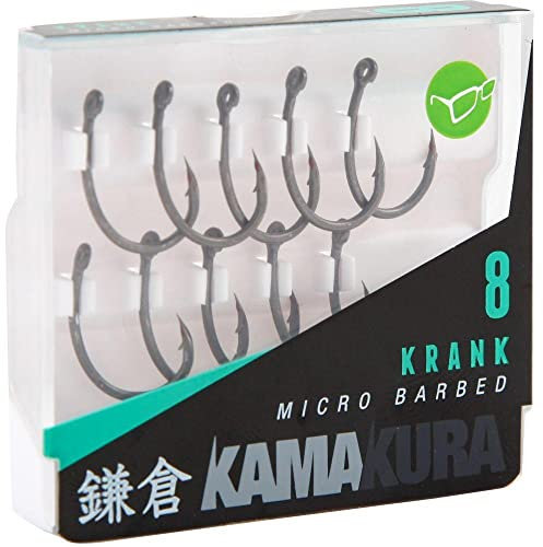 Korda Kamakura Hooks Krank Barbed Size 6 | Razor-Sharp Carp Fishing Hooks | Micro Barbed, Ultra-Sharp Hook Points for Maximum Hold