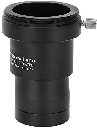 Topiky Lente di Barlow 5X da 1,25 Pollici, Lente di ingrandimento 5X con Rivestimento Multiplo con Filettatura T2/M35x1mm per telescopio astronomico Standard Oculare Astronomia