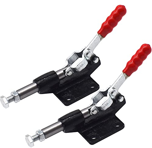 Pinces à Bascule,Guador 2 Pièces Maintien Push Pull Action Outil À Main Bascule Outil Main Dégagement Rapide Pince Manuelle Loquet Levier Horizontal Serrage Barre de Dégagement Rapide (227kgf)