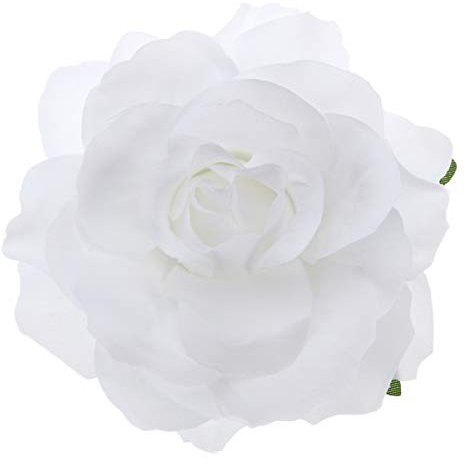 OSALADI Pinza per capelli floreale artificiale Forcella di fiore rosa grande Perforatrice di Novia Spilla elegante Accessori da donna ragazza Nucleo