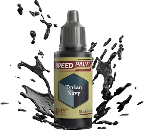 The Army Painter Speedpaint Tyrian Navy 2.0, Single Acrylic Paint 18ml One-coat Painting Soloution For Fantasy Tabletop Miniatures Like Warhammer 40k and Dungeons And Dragons Figures
