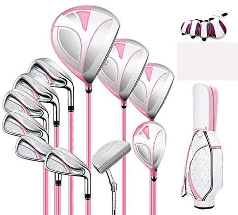 Golfschläger-Set, komplette Golfschläger für Damen, Golf-Lernset, Carbon-Legierung, 11 Schläger + 1 Balltasche, rechte Hand