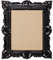 LIGUORO SHOP Cadre rectangulaire de style baroque vénitien imitation vintage shabby chic, 45 x 37 cm pour photo poster imprimé (Noir)