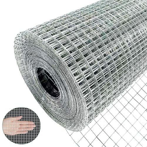 YAGJIA Wühlmausgitter 30cm x 5m, Volierendraht 6.3mm x 6.3mm, Maschendraht Drahtgitter Feinmaschig Verzinkt, Drahtgeflecht als Hasendraht Hühnerdraht Kaninchendraht, 0,6mm