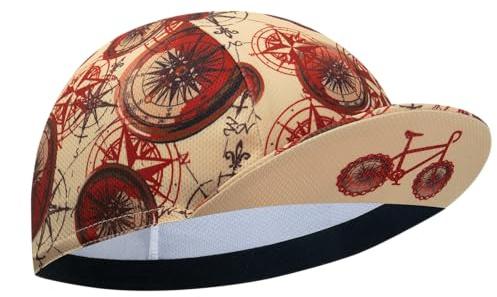 Cappellino Ciclismo Uomo in Poliestere - Berretto Sottocasco Traspirante con Protezione UV e Fascia Assorbente, Copricapo Sportivo per Bici da Corsa, Mountain Bike e Attività Outdoor(Unisex)