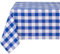 DWCN Karierte Tischdecke Abwaschbar Tischdecke Outdoor Wetterfest Wachstischdecke Fleckschutz Wasserdicht Garten Tischdecken für Draußen Esszimmer Party Hochzeiten, Blau und Weiß, 110x140cm