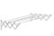 Tendedero Extensible de Pared en Metal 60cm x 3m Superficie de tendido