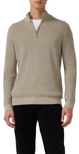 s.Oliver 2168815 Troyer Pullover, Marrone, M Uomo