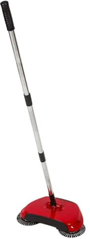 VALICLUD Rotating Floor Sweeper Broom and Dustpan Hand Push Mop for Laminate Pet Brush for Gentle Cleaning Random Color