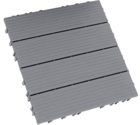 POPETPOP Carreaux Terrasse Extérieur Antidérapants Et Étanches Plaque Imitation Bois Plastique Emboîtable Pour Jardin Balcon Piscine Et Garage Revêtement De Sol Modulable Facile à Installer