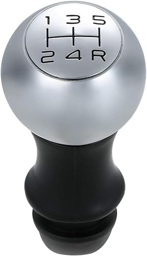 ZISONIX Pommeau de levier de vitesse chromé avec adaptateur manuel à 5 vitesses pour Peugeot 106 206 207 306 307 407 408 508 807