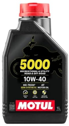 Motorcycle Engine Oil 10W-40 Semi-Synthetic – 4T HC-Tech Motor Oil for Scooters & Motorbikes – High Performance 5000 1L
