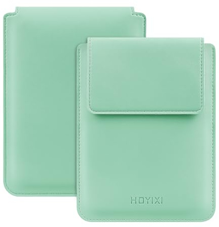 HoYiXi Housse Universel pour 6 inch E-Book Reader Compatible 6 Kindle 2025-2012/6 All-New Kindle/Kobo/Tolino,6 EReader Étui Pochette en Cuir légère pour Ebook de 6 Pouces,Vert