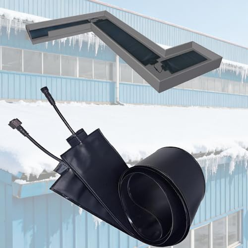 Electric Gutter Heaters - Flexible PVC Snow Melting Mats for Roofs & Gutters, De-Icing Heating Pads for Efficient Winter Snow Removal, Safe & Durable Heating Solution