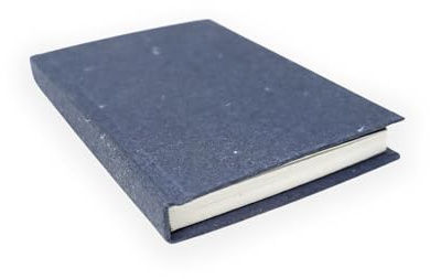 Artway Denim Recycled Sketchbook – A6 Portrait - 40 Pages (80 Sides) 200gsm Cotton Rag Paper - Recycled Denim Hardback Drawing Pad for Urban Sketching & Daily Drawing