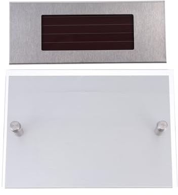 Alipis Lampada da Parete Solare in Acciaio Inossidabile con Numero Civico Led, Luce di Induzione Corpo Umano per Esterno, Illuminazione Solare per Targhe Indirizzo Giardino