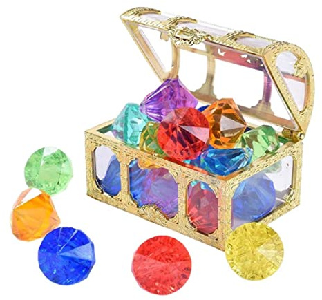 Vistnale Juguete de Piscina, Juguetes de Piscina de Buceo Juguete de natación Caja de Tesoro de Diamante de Buceo hundido para niños pequeños