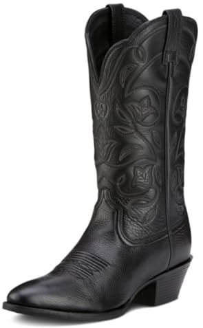 ARIAT Damen Heritage R Toe Westernstiefel, Black Deertan, 39.5 EU