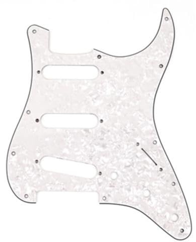 Fender Stratocaster Pickguard White Moto Pearloid 11 Hole