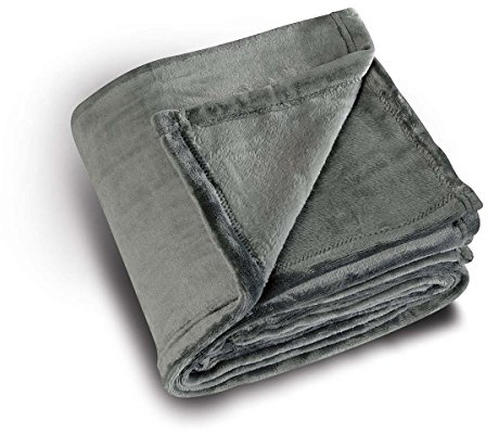 Linder 5047/10/841 mjuk filt, polyester, vit, mörkgrå, 130 x 180