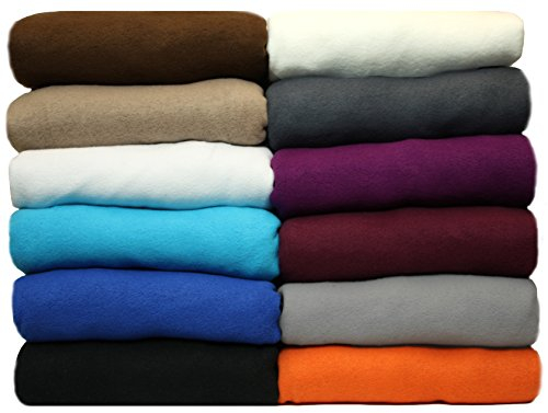 NatureMark Winter Thermo Fleece Spannbettlaken, Spannbetttuch in vielen Farben und Größen Winter Bettlaken, Spannbettlaken 140 x 200 cm bis 160 x 200 cm - schwarz