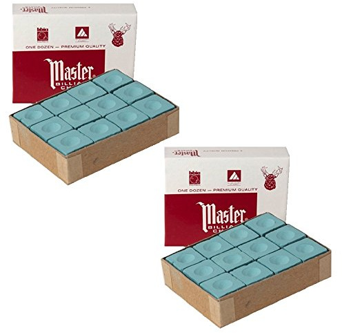Masters Green Billiard Chalk - 2 Dozen