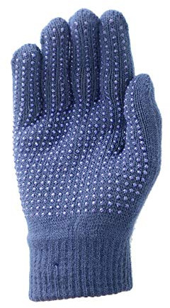 Y-h Adultes Gants Magiques Extensible Caoutchouc Poignée Gants Cavalier - Bleu Marine