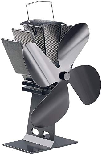 Carlo Milano Kaminventilator: Stromloser Kaminofen-Ventilator mit 4 Lüfter-Blättern, für 65-345 °C (Ventilator Ofen, für Holzofen, Kaminlüfter Warmluftverteiler)