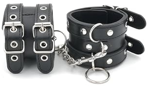 BONDAGERIE® Manette con doppia chiusura, per polsi e caviglie