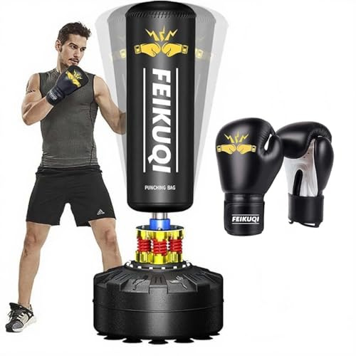 Punching Bag for Adults, Boxing Bag with Stand 70''-205lbs Freestanding Punching Bag for Adults - Kickboxing Bag for Home Gym Office